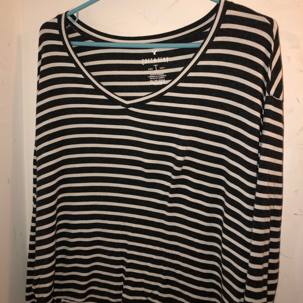 American Eagle Striped Long Sleeve